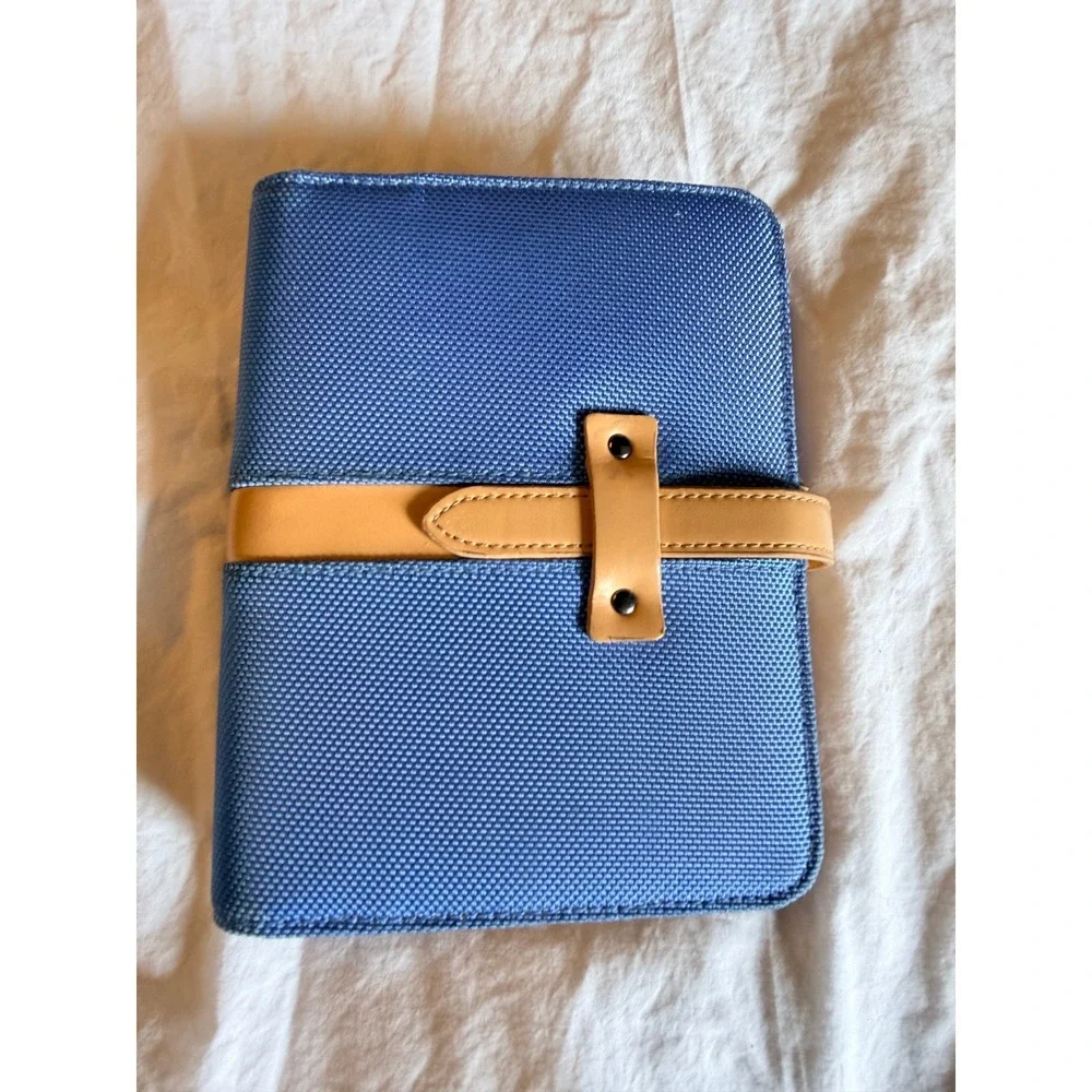 Franklin Covey Blue Ballistic Nylon 6-Ring Personal Organizer Planner 32527.577